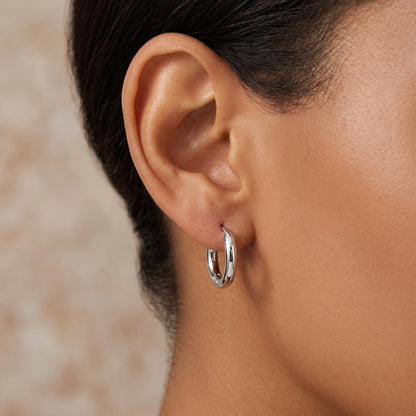 Basic Geometric CNC Titanium Steel Earrings For Women With Electroplated KC Golden Plated Finish