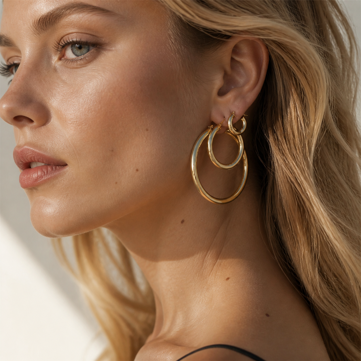 Irregular Novelty Earrings For Unisex, Crafted From 316 Stainless Steel With Surgical Steel And Electroplated 18K Real Gold Plating