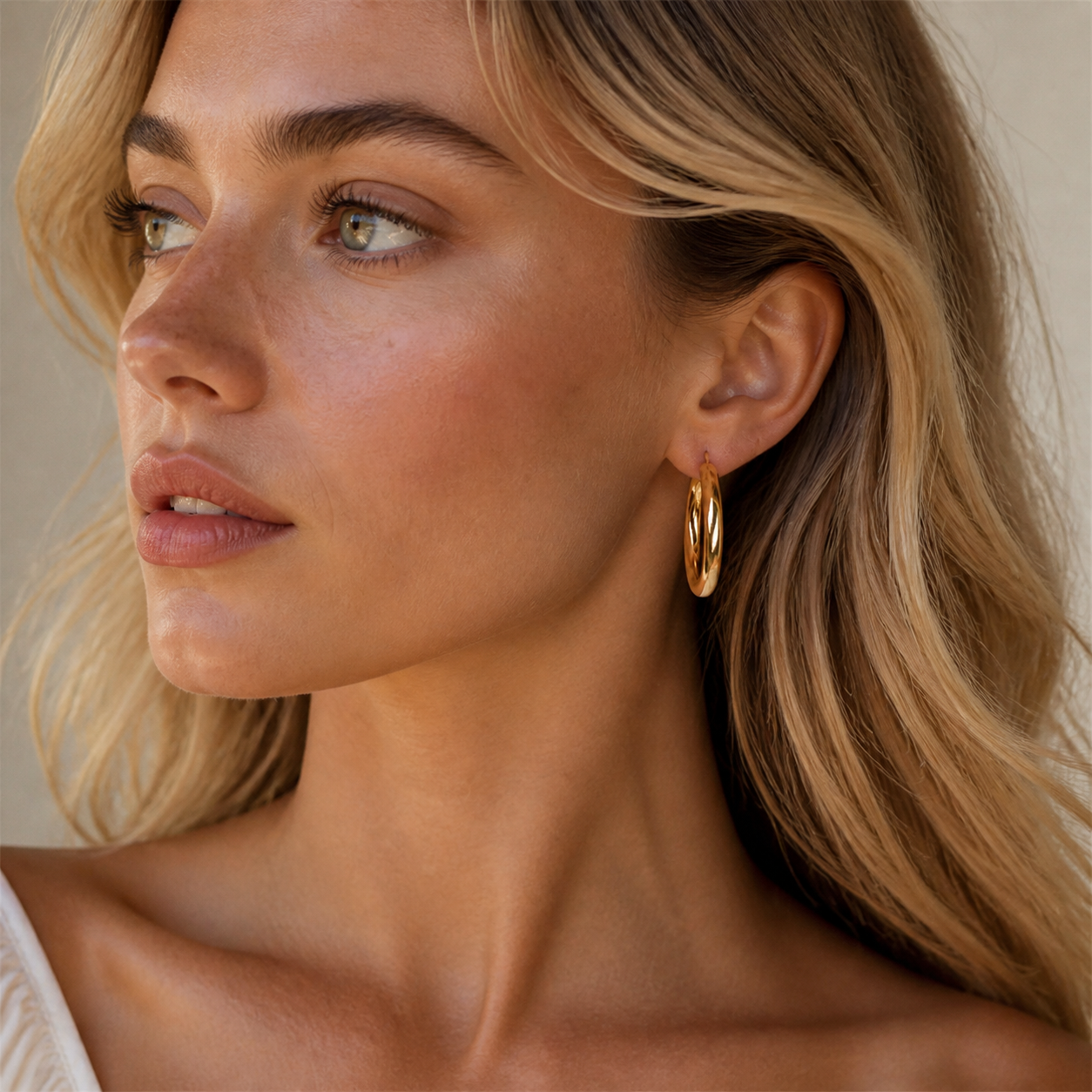 Irregular Novelty Earrings For Unisex, Crafted From 316 Stainless Steel With Surgical Steel And Electroplated 18K Real Gold Plating