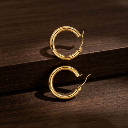 Irregular Novelty Earrings For Unisex, Crafted From 316 Stainless Steel With Surgical Steel And Electroplated 18K Real Gold Plating