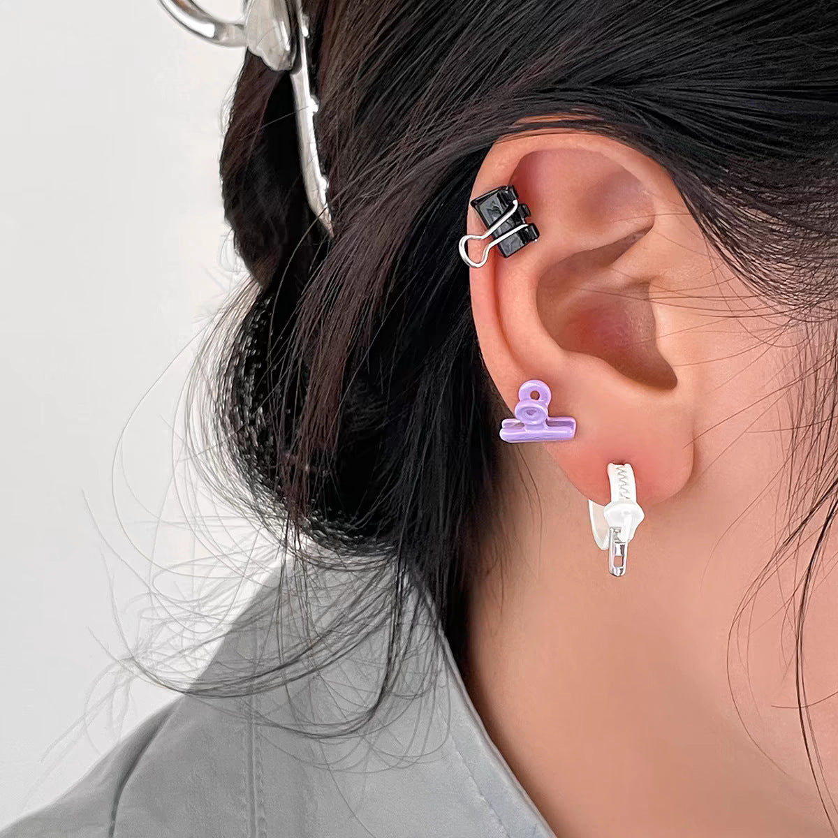 Round Stud Earrings For Women In Novelty Style Featuring Alloy Material And 304 Stainless Steel Ear Pins