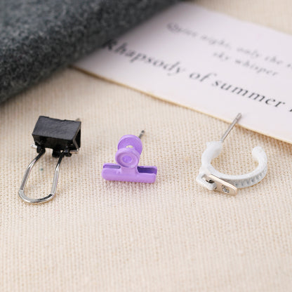 Round Stud Earrings For Women In Novelty Style Featuring Alloy Material And 304 Stainless Steel Ear Pins