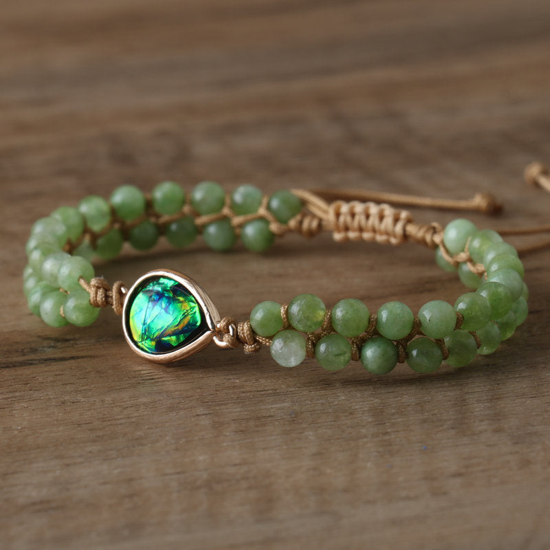 Water Droplets Braid Bracelets Featuring Crystal Pendants In Vintage Style For Unisex Wear