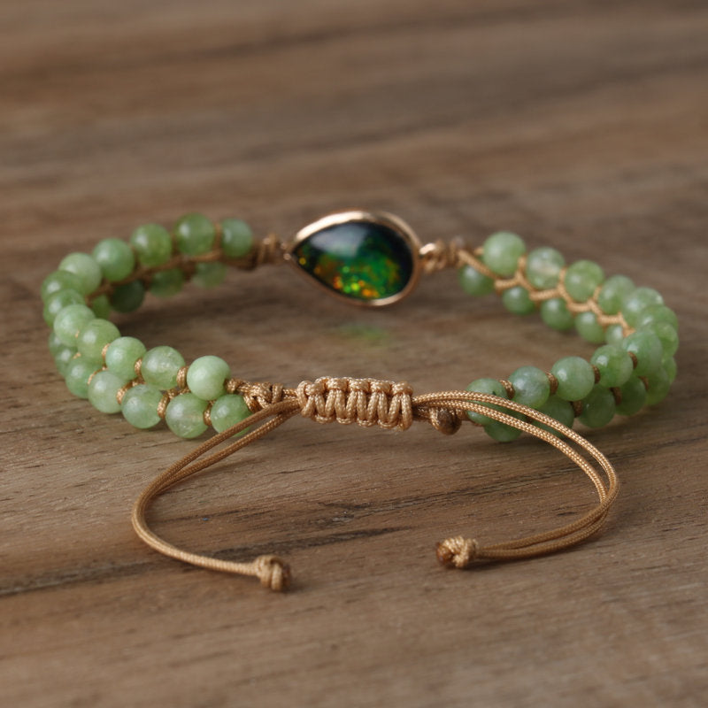 Water Droplets Braid Bracelets Featuring Crystal Pendants In Vintage Style For Unisex Wear