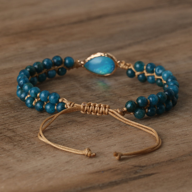 Water Droplets Braid Bracelets Featuring Crystal Pendants In Vintage Style For Unisex Wear