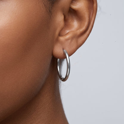 Basic Geometric CNC Titanium Steel Earrings For Women With KC Golden Electroplated Finish