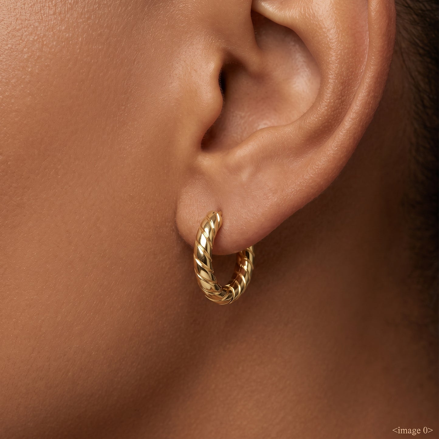 Basic Geometric CNC Titanium Steel Earrings For Women With KC Golden Electroplated Finish