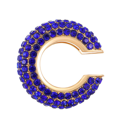 Luxurious U Shape Clip Earrings For Women In Copper With KC Golden Plated Finish And Zircon Inlay