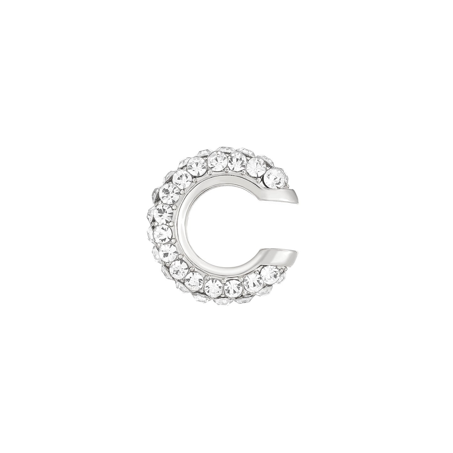 Luxurious U Shape Clip Earrings For Women In Copper With KC Golden Plated Finish And Zircon Inlay