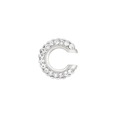 Luxurious U Shape Clip Earrings For Women In Copper With KC Golden Plated Finish And Zircon Inlay