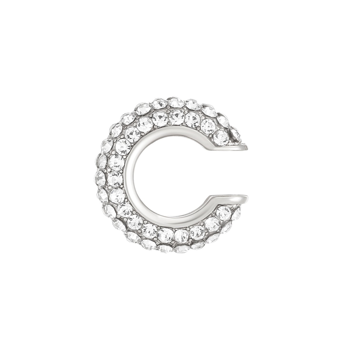 Luxurious U Shape Clip Earrings For Women In Copper With KC Golden Plated Finish And Zircon Inlay