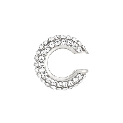 Luxurious U Shape Clip Earrings For Women In Copper With KC Golden Plated Finish And Zircon Inlay