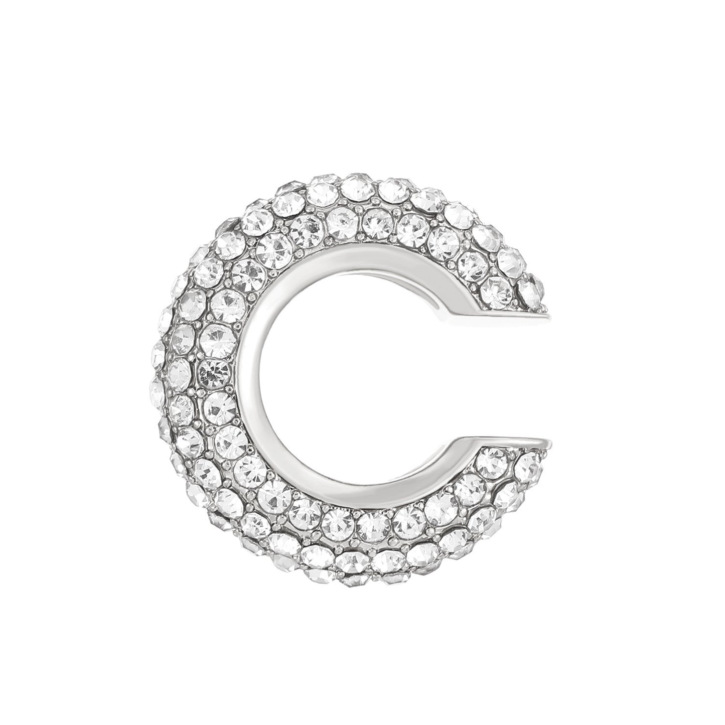 Luxurious U Shape Clip Earrings For Women In Copper With KC Golden Plated Finish And Zircon Inlay