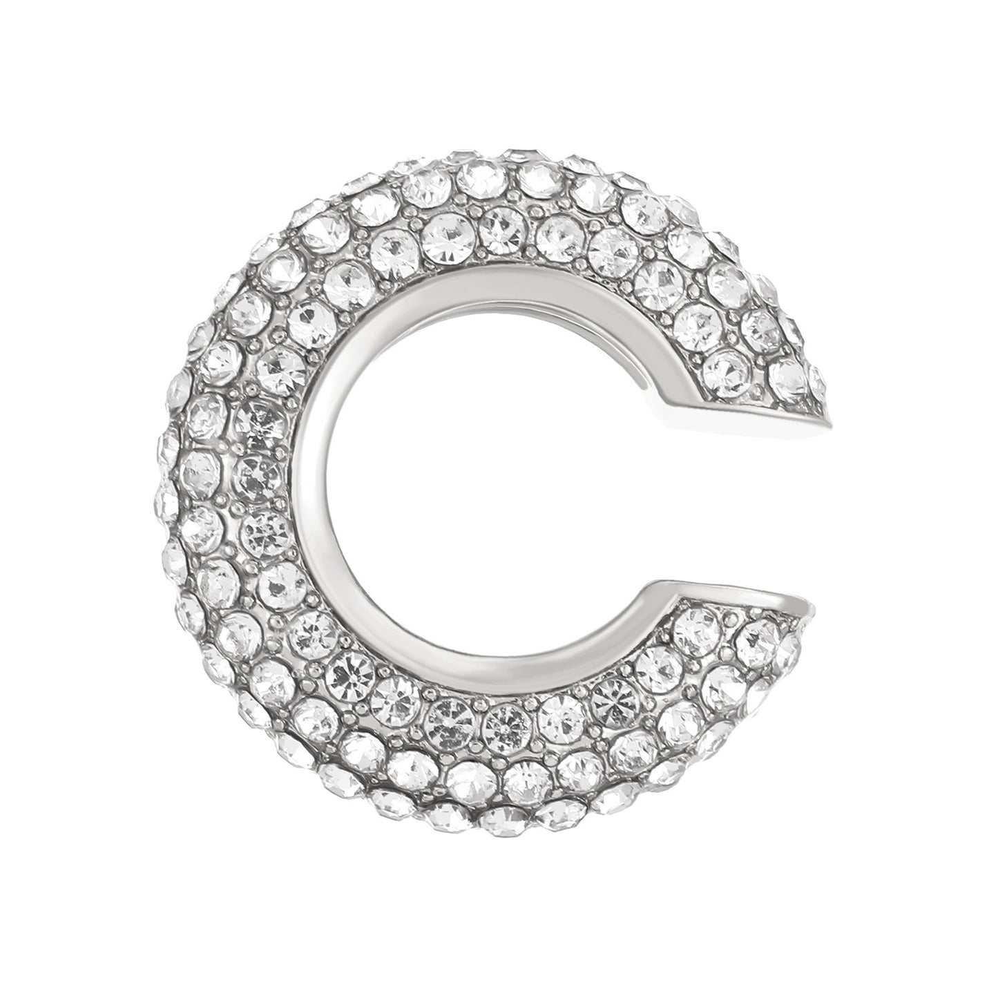 Luxurious U Shape Clip Earrings For Women In Copper With KC Golden Plated Finish And Zircon Inlay