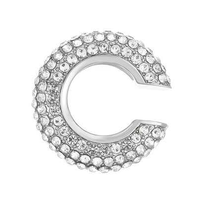 Luxurious U Shape Clip Earrings For Women In Copper With KC Golden Plated Finish And Zircon Inlay