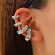 57 White K4 Ear Clips (1.3+1.6+1.9+2.1)