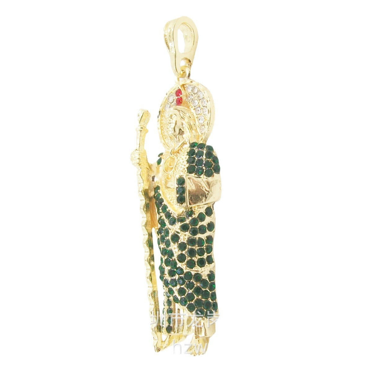 Faith Pendant In Gold Electroplated Alloy Featuring Elegant Design