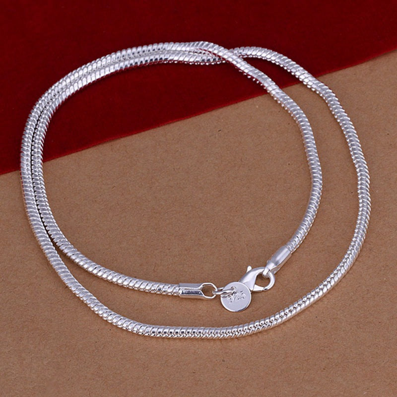 Elaborate Geometric Necklace In With Electroplated Silver 304 Stainless Steel And Snake Chain