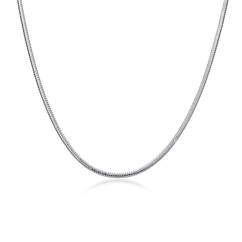 Elaborate Geometric Necklace In With Electroplated Silver 304 Stainless Steel And Snake Chain