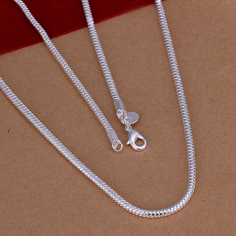 Elaborate Geometric Necklace In With Electroplated Silver 304 Stainless Steel And Snake Chain