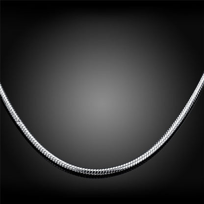 Elaborate Geometric Necklace In With Electroplated Silver 304 Stainless Steel And Snake Chain