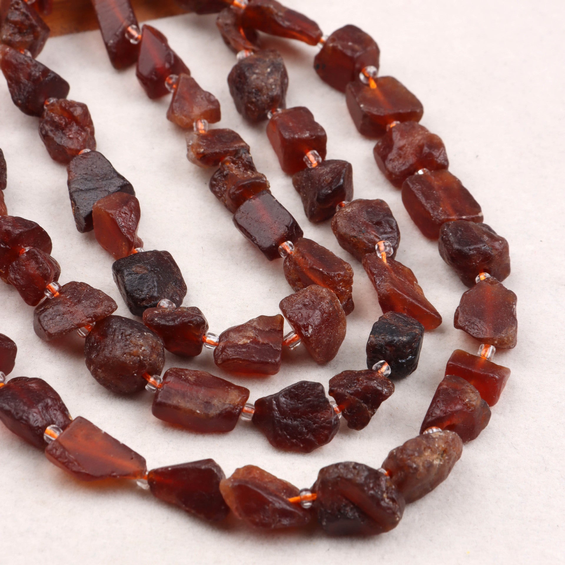Natural Stone Garnet Beads For Jewelry Making, 10mm Diameter, Available In Orange