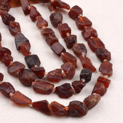 Natural Stone Garnet Beads For Jewelry Making, 10mm Diameter, Available In Orange