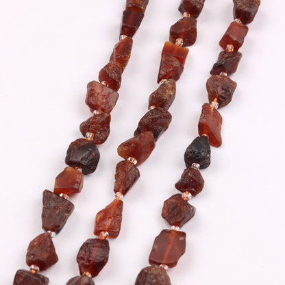 Natural Stone Garnet Beads For Jewelry Making, 10mm Diameter, Available In Orange