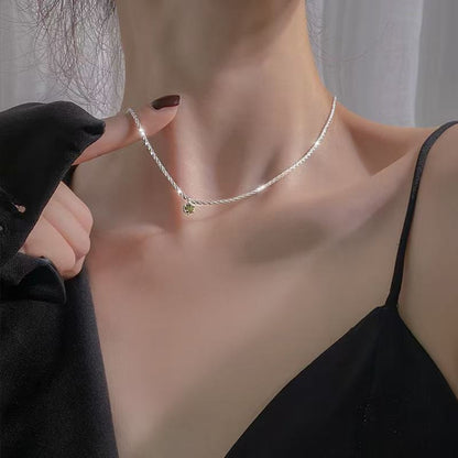 Simple Style Star Necklace For Women With Electroplated Alloy Pendant Featuring Rhinestones