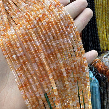 Polished Natural Agate Beads For Jewelry Making, Diameter 4mm, Available In Yellow