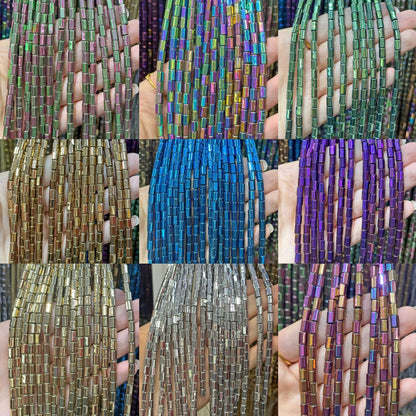 Natural Hematite Beads 4mm Diameter Featuring Cutting Craftsmanship With Center-Drilled Design In Baroque Style