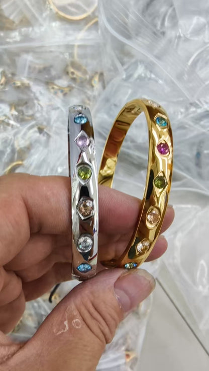Retro Star Ring For Women In Titanium Steel With 18K Real Gold Plated Electroplated Finish And Zircon Inlay
