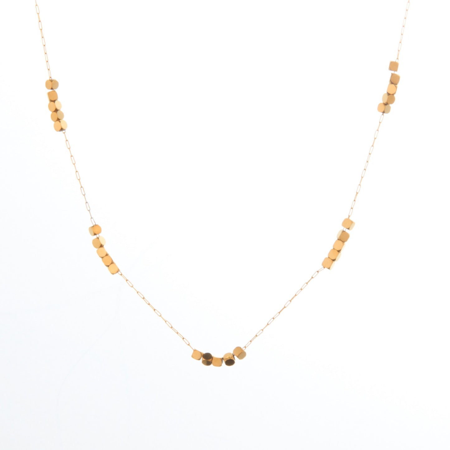 Simple Style Quadrilateral Necklace For Women With Waterproof Non Tarnish Titanium Steel Pendant And Snake Chain