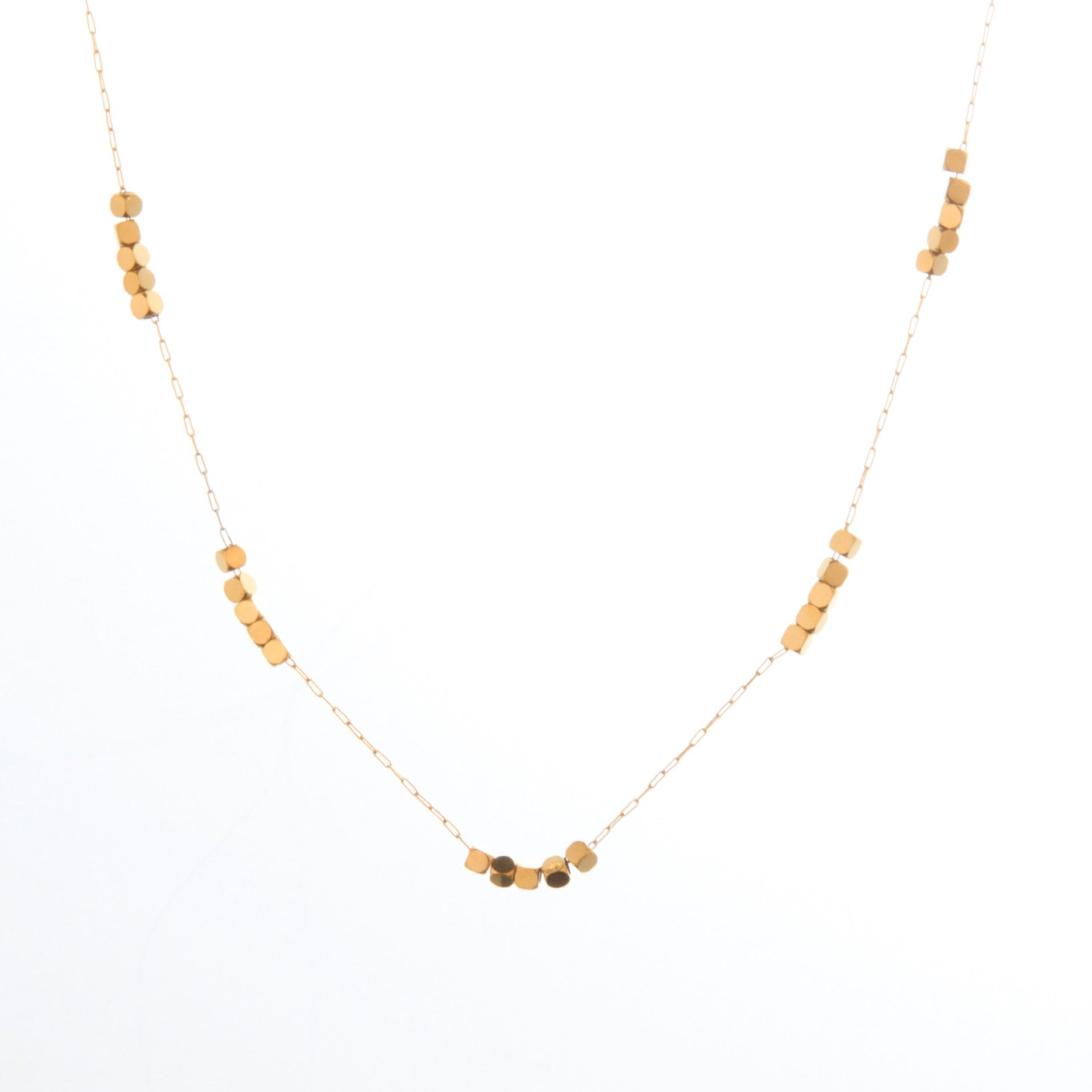 Simple Style Quadrilateral Necklace For Women With Waterproof Non Tarnish Titanium Steel Pendant And Snake Chain