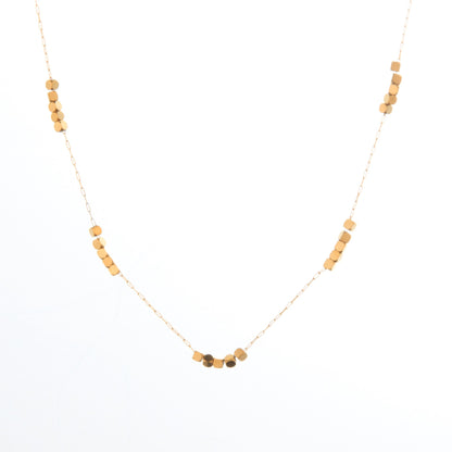 Simple Style Quadrilateral Necklace For Women With Waterproof Non Tarnish Titanium Steel Pendant And Snake Chain