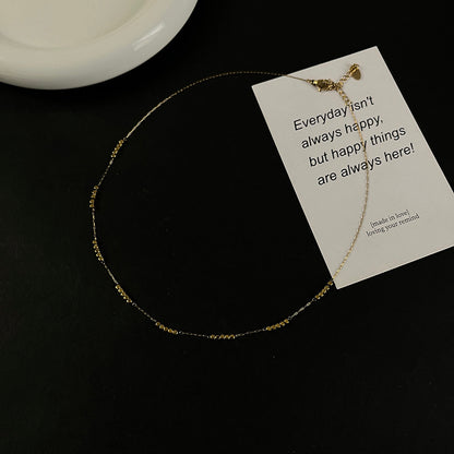 Simple Style Quadrilateral Necklace For Women With Waterproof Non Tarnish Titanium Steel Pendant And Snake Chain