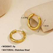 Golden, round Earrings