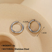 Steel round Earrings