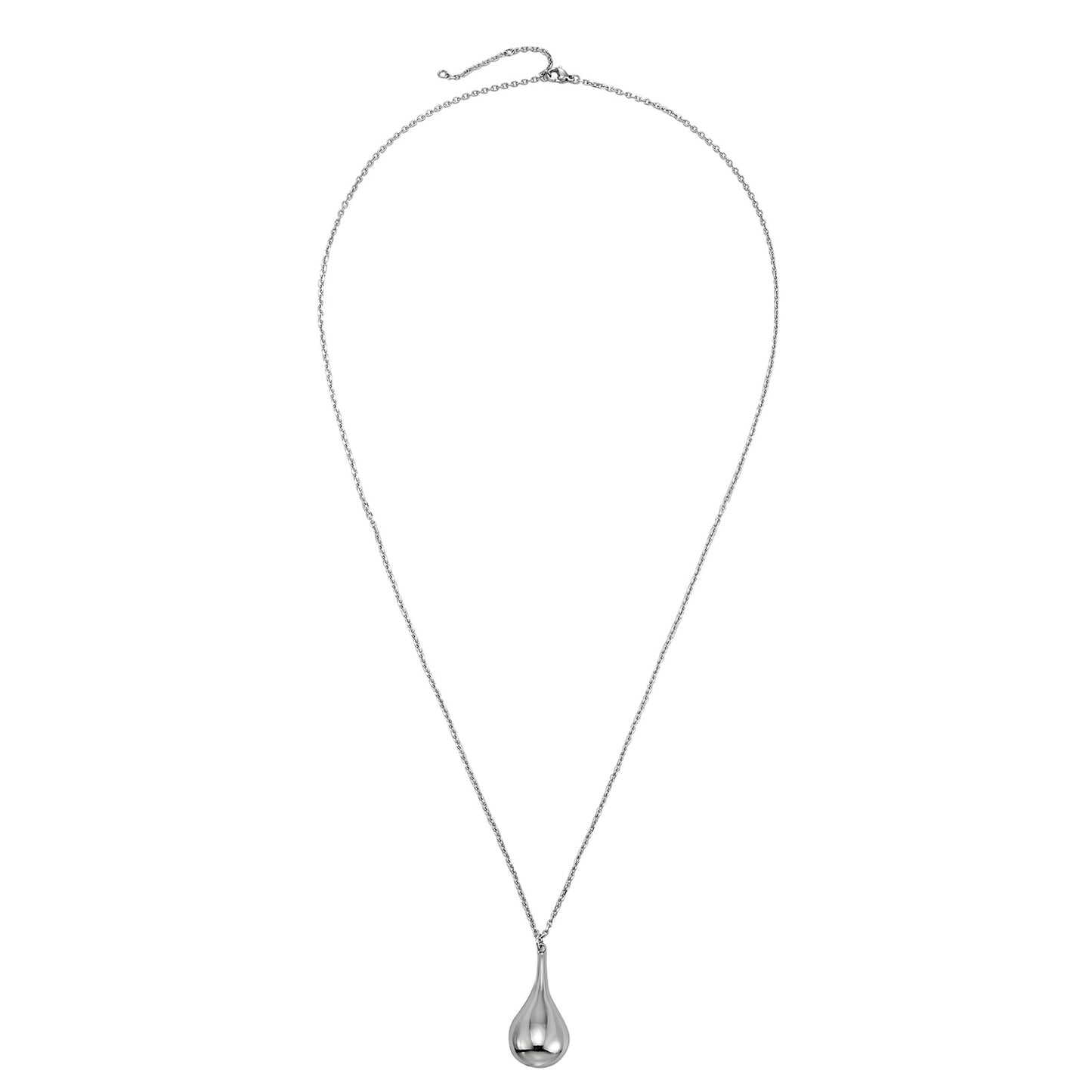 Water Droplets Sweater Chain Necklace For Women In Gold Featuring Titanium Steel Pendant And Cable Chain