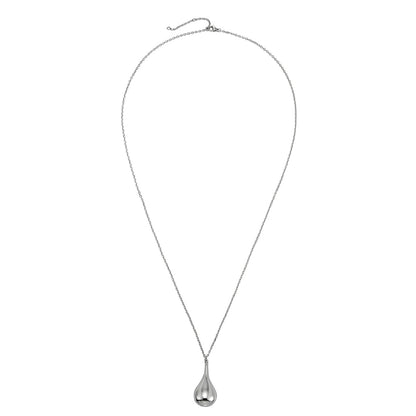 Water Droplets Sweater Chain Necklace For Women In Gold Featuring Titanium Steel Pendant And Cable Chain