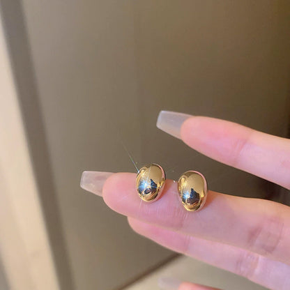 Round Stud Earrings For Women Featuring Waterproof Non Tarnish Gold Titanium Steel With 304 Stainless Steel Ear Pins