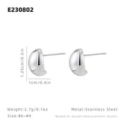 Steel-colored Bead Earrings
