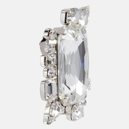 Retro Silver Quadrilateral Clip Earrings For Women, Made Of Durable Alloy