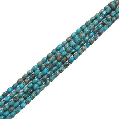 Natural Stone Turquoise Inlay Beads For Jewelry Making Featuring Cutting Printing Technique