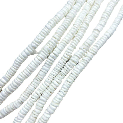 Polished Shell Spacer Bars For Jewelry Making, Diameter 8mm, White Baroque Style Beads