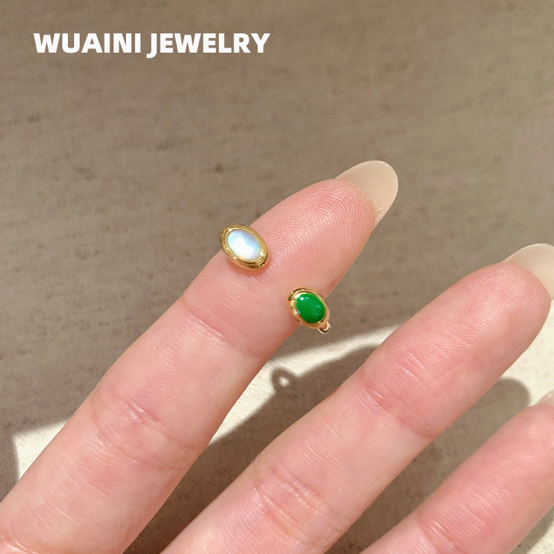 Open Rings Featuring Titanium Steel With 18K Real Gold Electroplated And Enamel Inlay Shell Design
