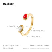 Red Oil Droplets/white Mother-of-pearl
