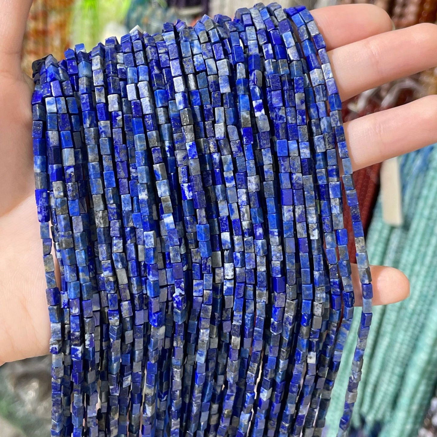 Polished Natural Lapis Lazuli Beads With Tiger Eye Inlay, 4mm Diameter, Hole Size 2~2.9mm For Jewelry Making
