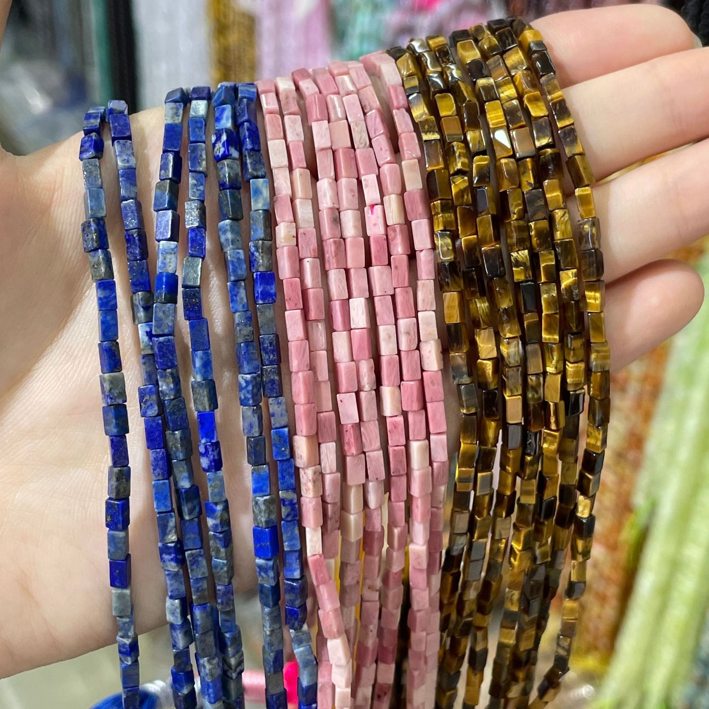 Polished Natural Lapis Lazuli Beads With Tiger Eye Inlay, 4mm Diameter, Hole Size 2~2.9mm For Jewelry Making
