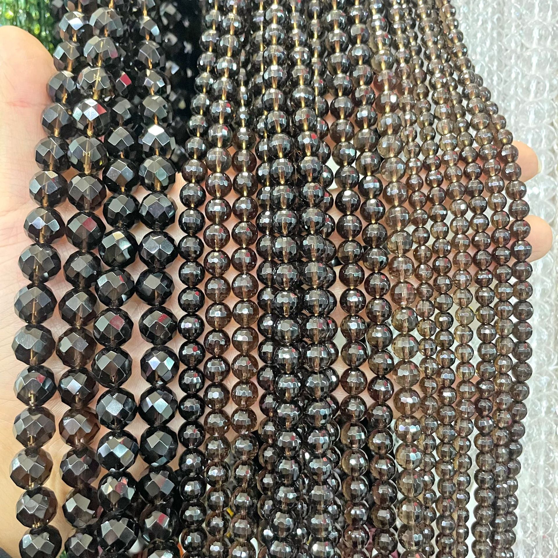 Natural Stone Beads For Jewelry Making, Diameter 6 Mm, Featuring Precise Cutting Craftsmanship